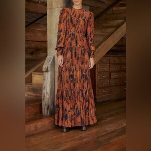 Farm Rio Giraffe tiered maxi dress, S